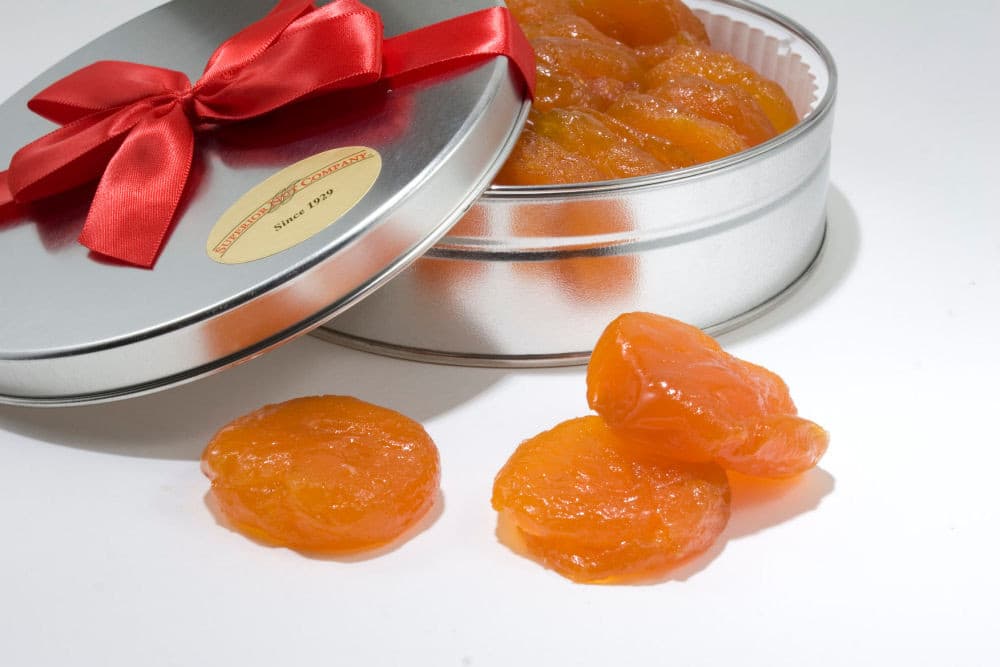 24oz Superior Glazed Apricots Gift Tin