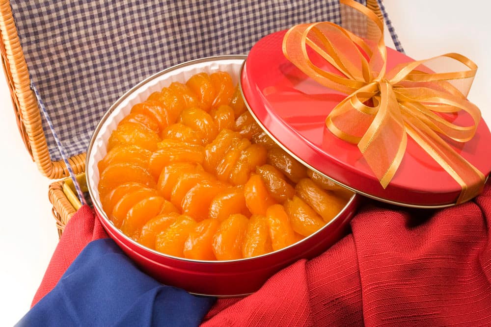 44oz Superior Glazed Apricots Gift Tin