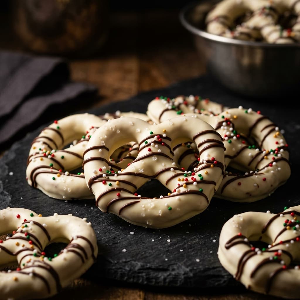 White Christmas Pretzels